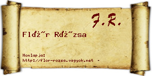 Flór Rózsa névjegykártya
