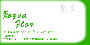 rozsa flor business card